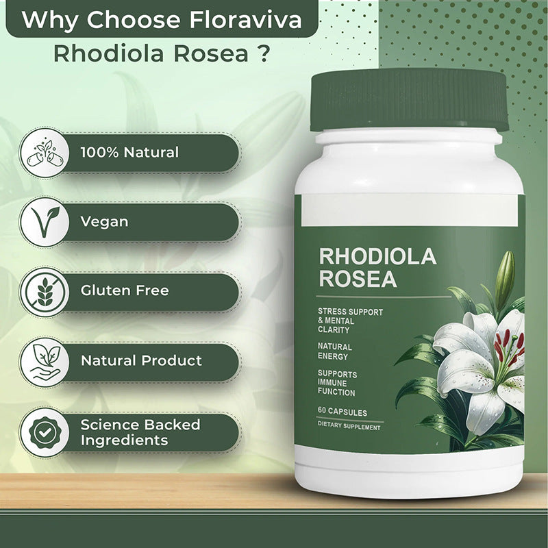 🏆Flash Sale⚡ 50K+ SOLD! Almost Gone-💥🏆Floraviva Rhodiola Rosea Capsules-ZDQ8