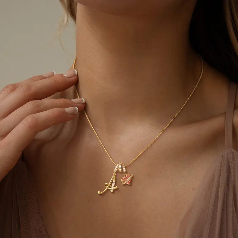 šFlash Saleā” 50K+ SOLD! Almost Goneš„-14K Gold Plated 3-Layering Initial A-Z Letter Pendant Necklaces for Women Snake Chain Choker-H1