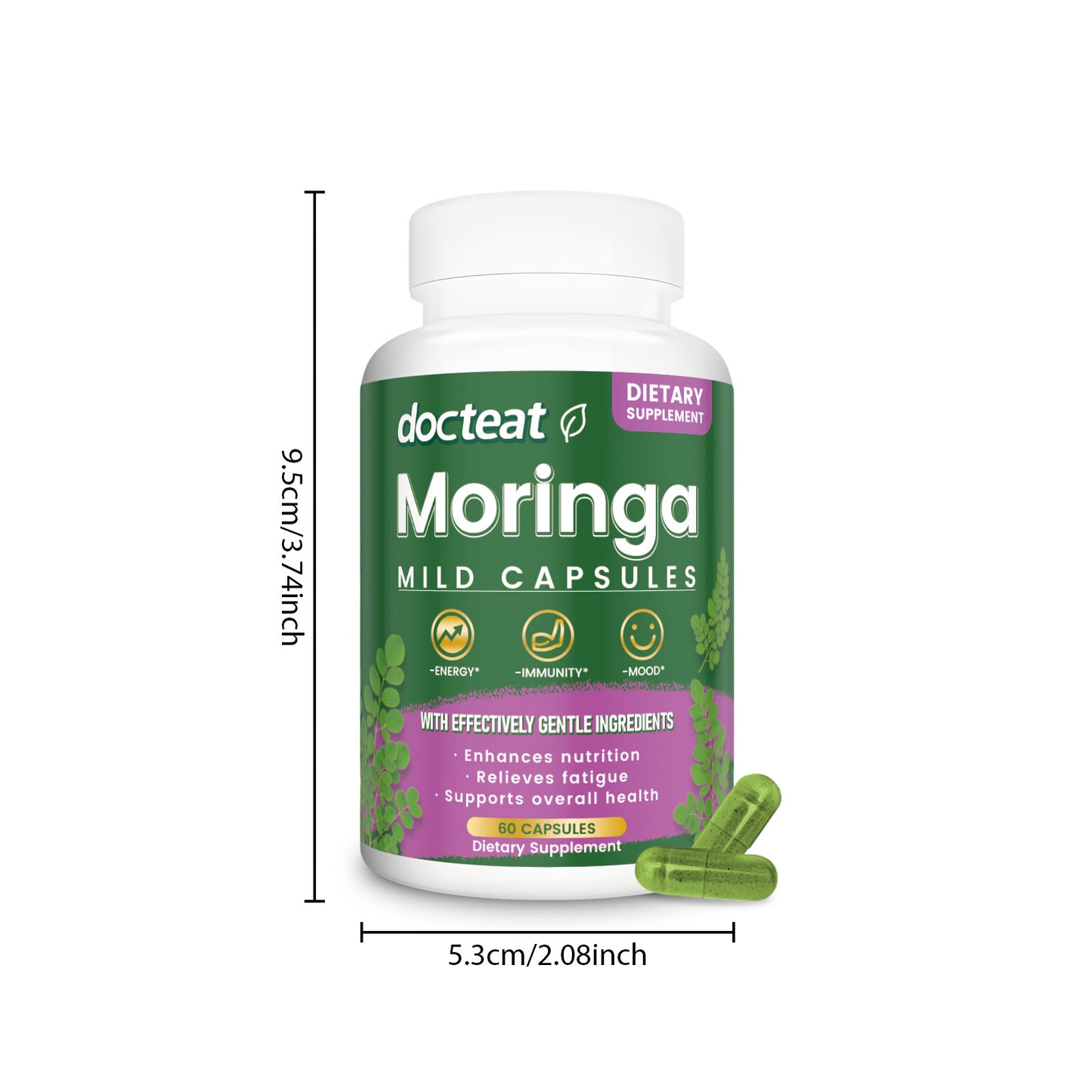 š„Brand-new upgraded versionā”50K+ SOLD!šMoringa Capsules Immune Support - JSS6