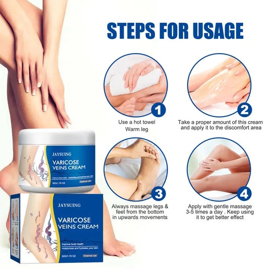 🏆Flash Sale⚡ 50K+ SOLD! Almost Gone💥-JAYSUING Varicose Veins Cream, Leg Massage Cream, Skin Firming Cream Leg Care Cream-H1