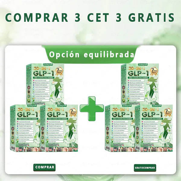 Lumebloom® GLP-1 20 en 1 Suplemento Adelgazante (Resultados Visibles en 7 Días) ayuda a mejorar la obesidad, la salud cardiovascular, la diabetes, la salud intestinal, los problemas articulares, una piel más firme y un aumento de energía.-XA