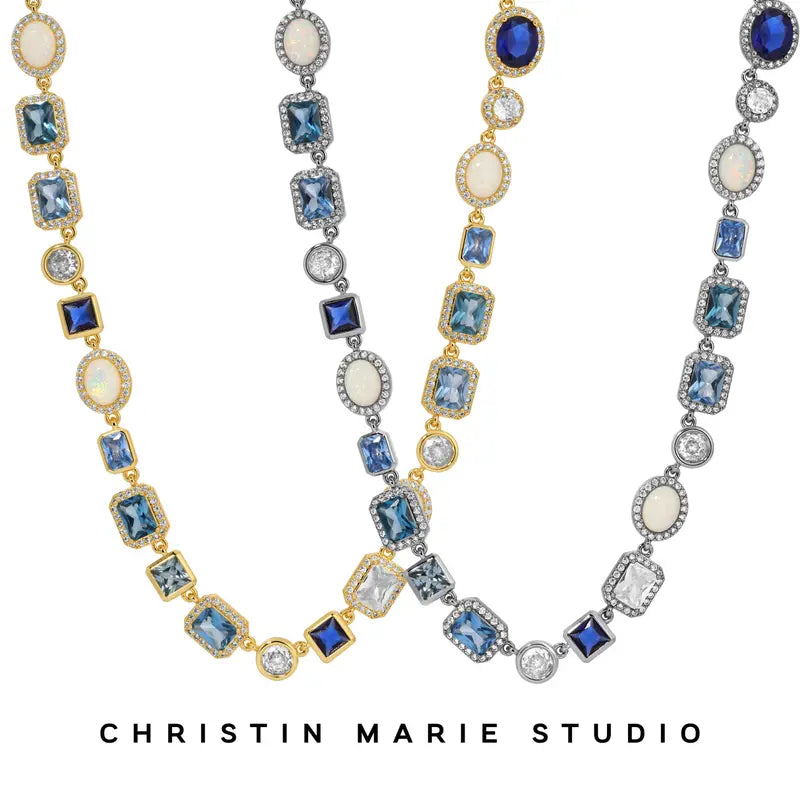 🏆Flash Sale⚡ 50K+ SOLD! Almost Gone💥-Azul (Blue) Solstice Gemstone Necklace-H1