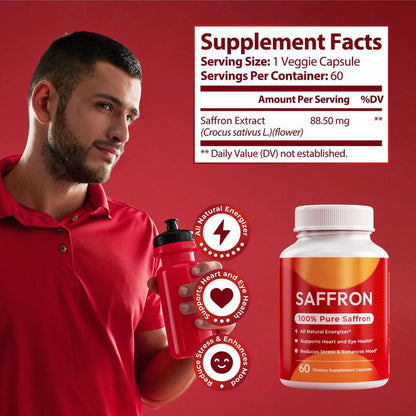 🏆Flash Sale⚡ 50K+ SOLD! Almost Gone💥- Organic Saffron Capsules-H1