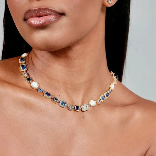 🏆Flash Sale⚡ 50K+ SOLD! Almost Gone💥-Azul (Blue) Solstice Gemstone Necklace-H1