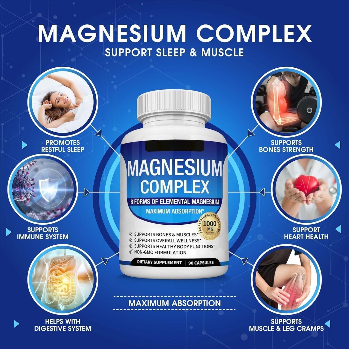 Magnesium Complex 8 Essential Magnesium Supplement Fitness Edible - JSS6