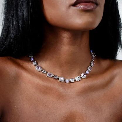 🏆Flash Sale⚡ 50K+ SOLD! Almost Gone💥-Amour Pink Solstice Gemstone Necklace-H1