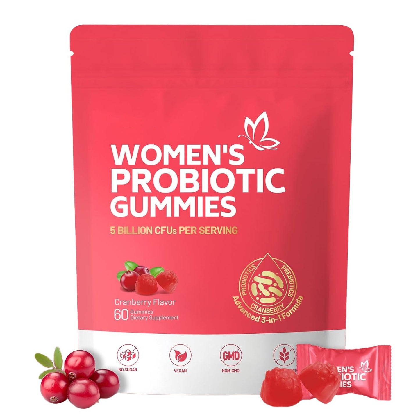 🏆#1 Best Seller⏰Flash Sale✨Cranberry Probiotic Gummies-ABB8