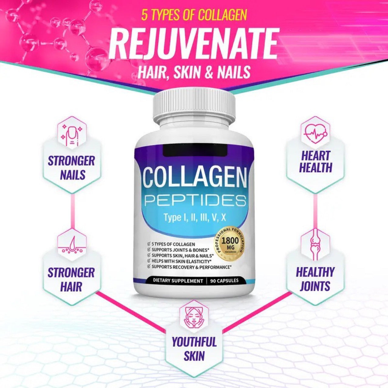 💜 Add a second bottle for only $10💜 Collagen Softgel Capsules-W18