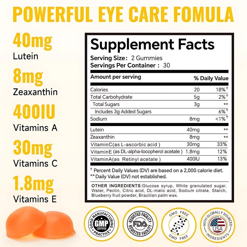 🏆Flash Sale⚡ 50K+ SOLD! Almost Gone-💥Lutein & Zeaxanthin Gummies - JSS6