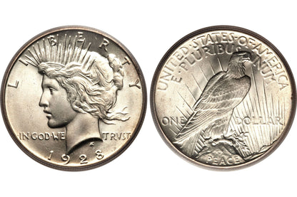 Last 8 Sets!!!The Complete Collection of 1921~1935 Peace Silver Dollar-ABB8