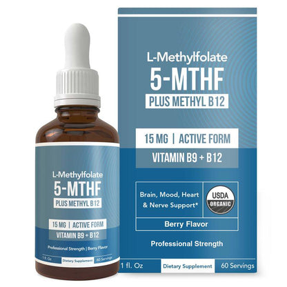 🏆Flash Sale⚡50K+ SOLD!💥🏆L Methyl Folate 15mg + B12 Pro Strength-ZDQ8