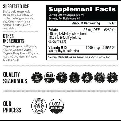 🏆Flash Sale⚡50K+ SOLD!💥🏆L Methyl Folate 15mg + B12 Pro Strength-ZDQ8
