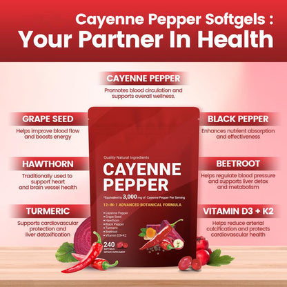 ⚡🎄Special Offer- 50%OFF🎁⚡Cayenne Pepper Softgels Supplement-Natural Male Enhancement Supplement for Size and Stamina-ABB8 yy