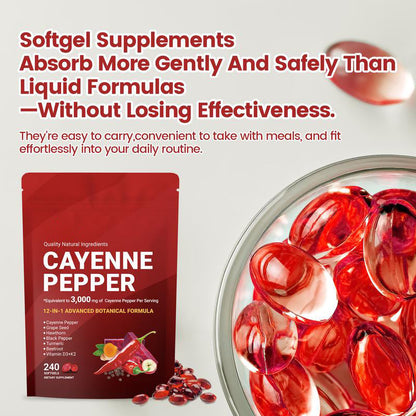 ⚡🎄Special Offer- 50%OFF🎁⚡Cayenne Pepper Softgels Supplement-Natural Male Enhancement Supplement for Size and Stamina-ABB8 yy