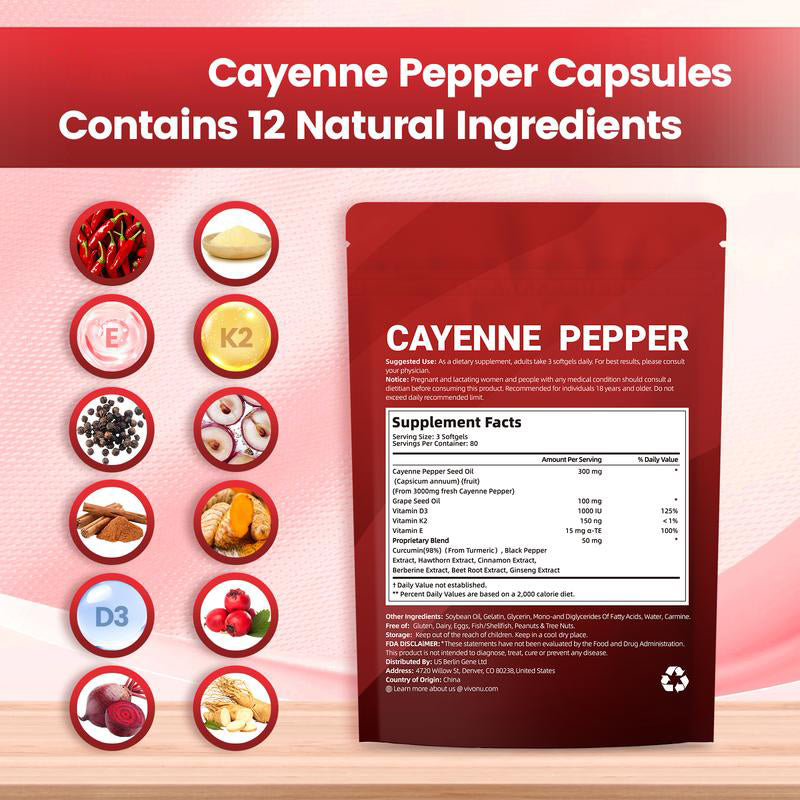 ⚡🎄Special Offer- 50%OFF🎁⚡Cayenne Pepper Softgels Supplement-Natural Male Enhancement Supplement for Size and Stamina-ABB8 yy