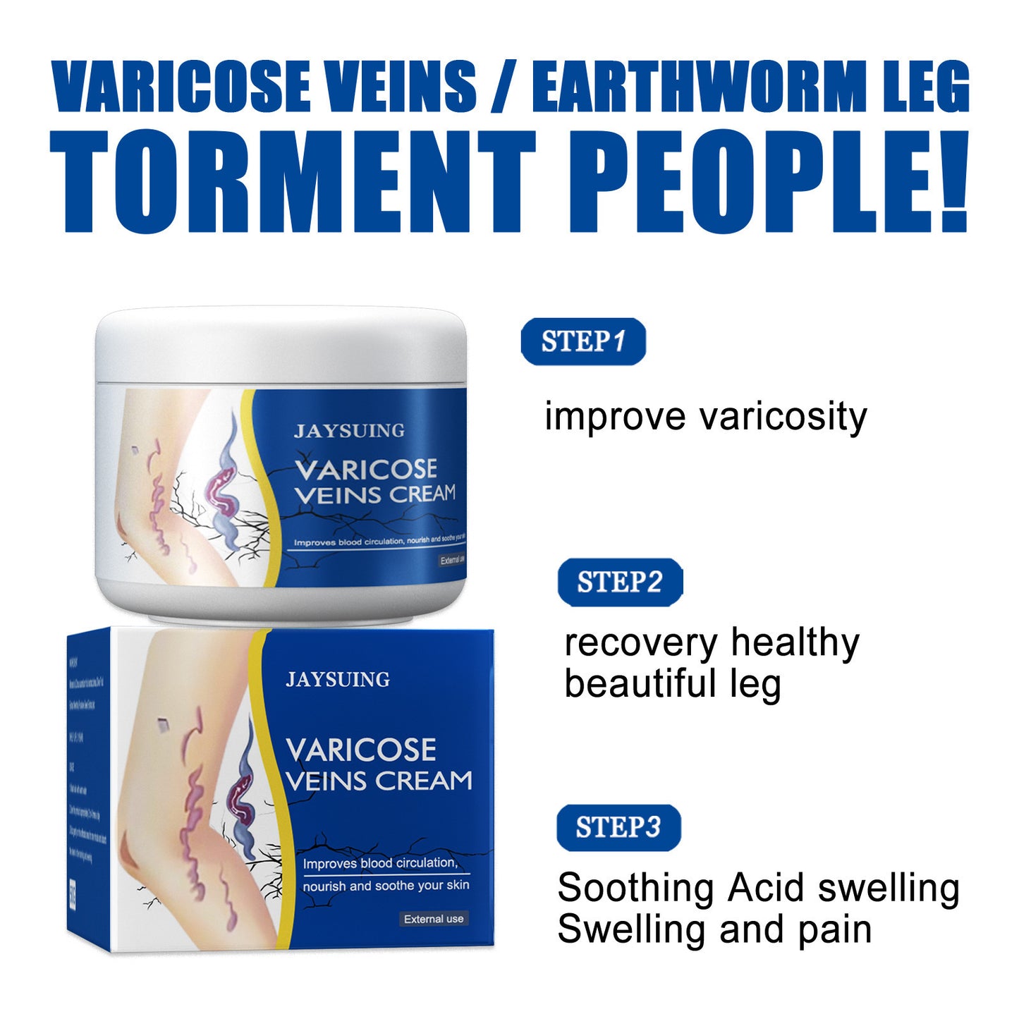 🏆Flash Sale⚡100K+ SOLD!🏆Leg Relief Varicose Veins Cream-ABB8