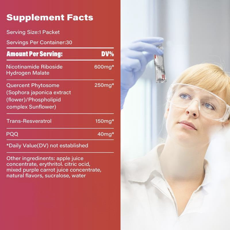 🤍 50% off Last 24 hours! 👇 1000mg NAD+ Berry Flavor Drink - JSS6