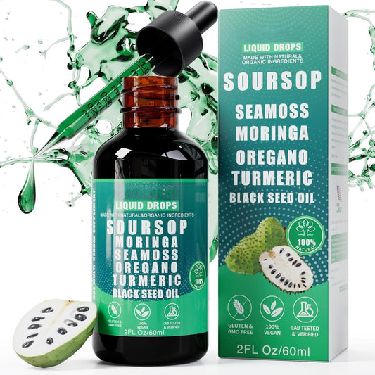 🏆Flash Sale⚡100K+ SOLD! Almost Gone-💥🏆#1 Pure Soursop 10 in 1 Liquid Drops Extract-CCC8