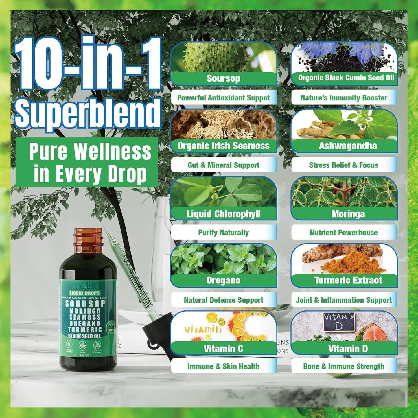 🏆Flash Sale⚡100K+ SOLD! Almost Gone-💥🏆#1 Pure Soursop 10 in 1 Liquid Drops Extract-CCC8