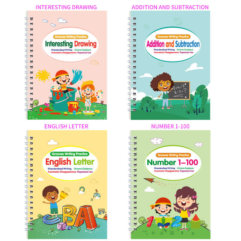 NileSands Reusable Grooved Handwriting Workbook for Kids-W18