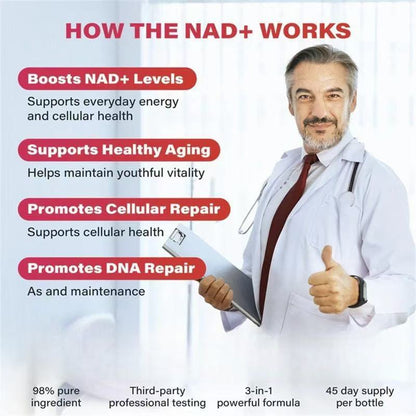 🤍 50% off Last 24 hours! 👇 1000mg NAD+ Berry Flavor Drink - JSS6