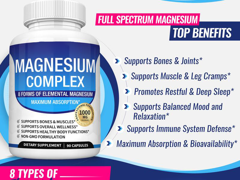 🏆#1 Best Seller ⏰50K+ SOLD! Almost Gone💥-Magnesium Complex Supplement-ABB8