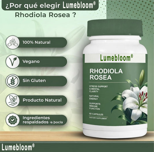 🚀 ¡Energía Max, Cero Estrés y Baja de Peso! ✨ Rhodiola Rosea: Tu Adaptógeno 4-en-1 🛡️GD