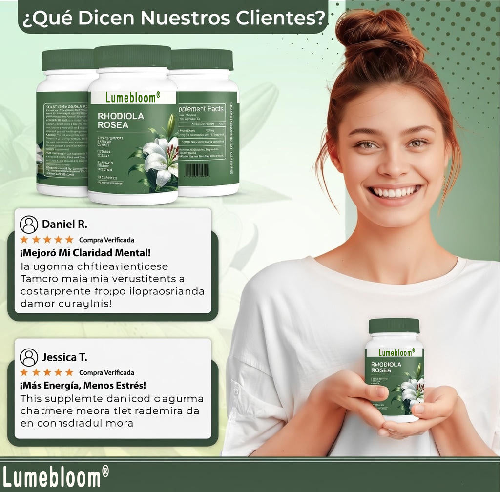 🚀 ¡Energía Max, Cero Estrés y Baja de Peso! ✨ Rhodiola Rosea: Tu Adaptógeno 4-en-1 🛡️GD